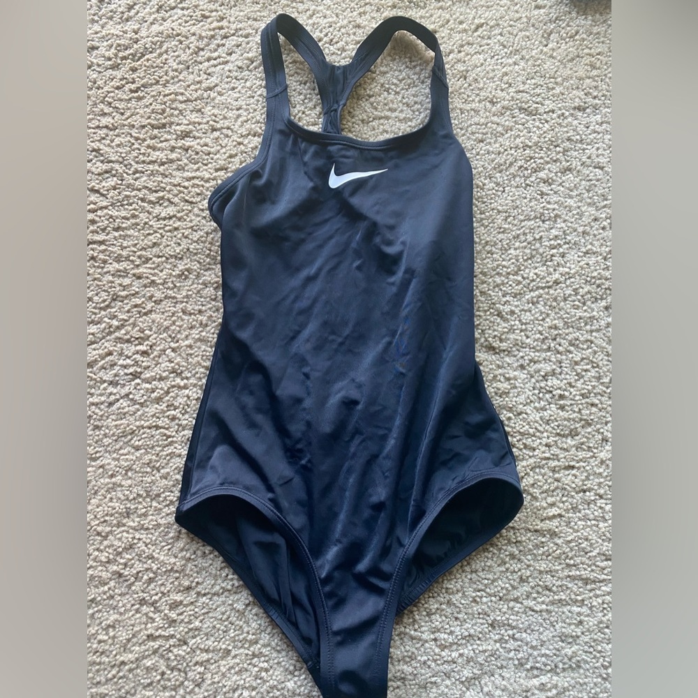 girls large( 12-13 year) nike black one-piece